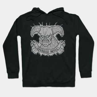 Thunder skull - gray ink Hoodie